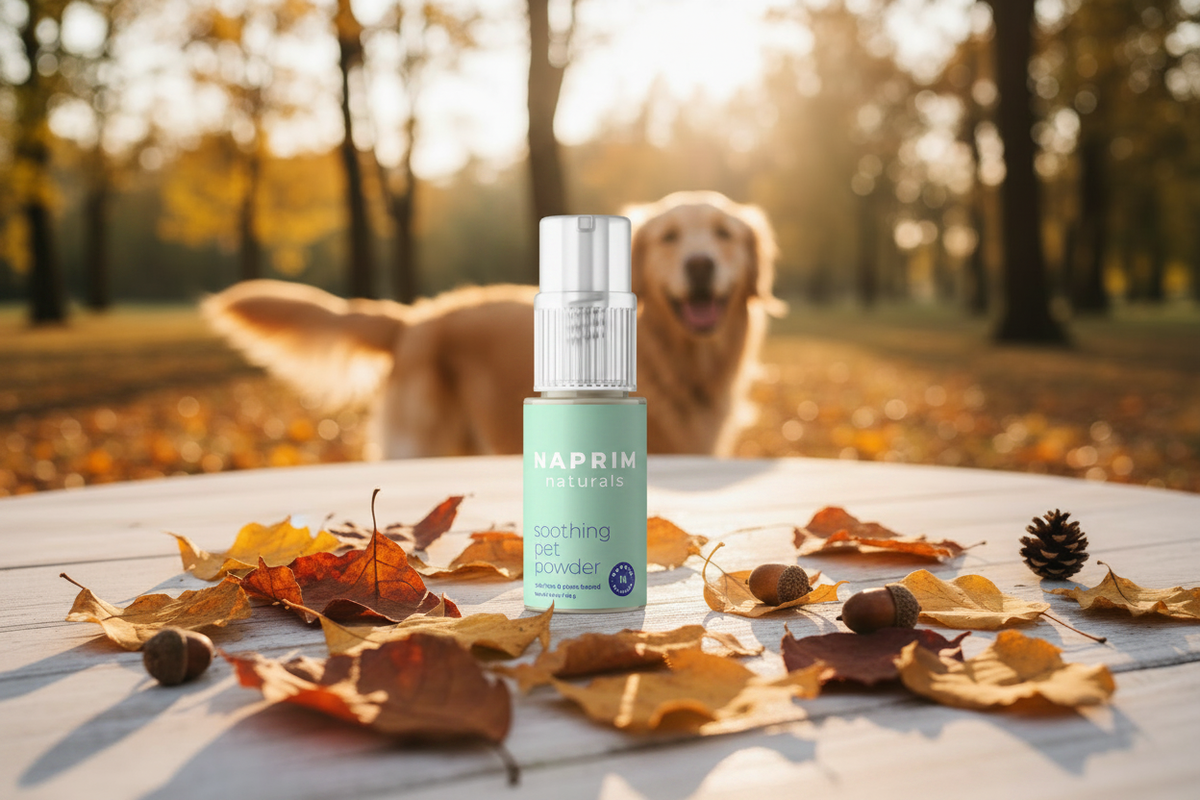 Soothing Pet Powder Fall Lifestyle